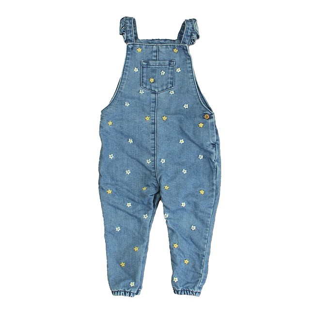 Fred & Flo Blue Floral Overalls 12-18 Months 