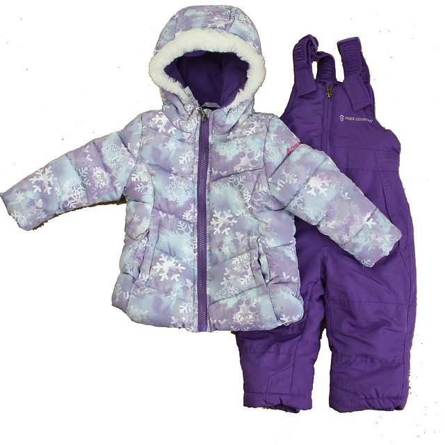 Free Country 2-pieces Purple Snowflakes Snowsuit 12 Months 