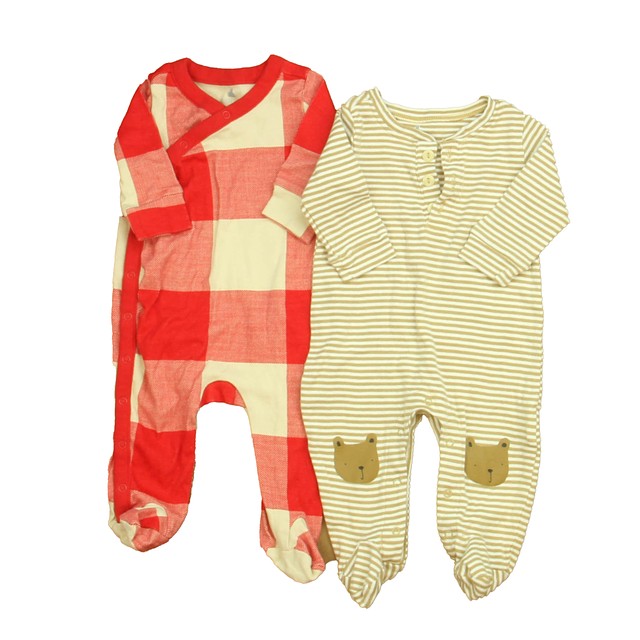 Gap Set of 2 Red | Tan | Ivory Long Sleeve Outfit 0-3 Months 