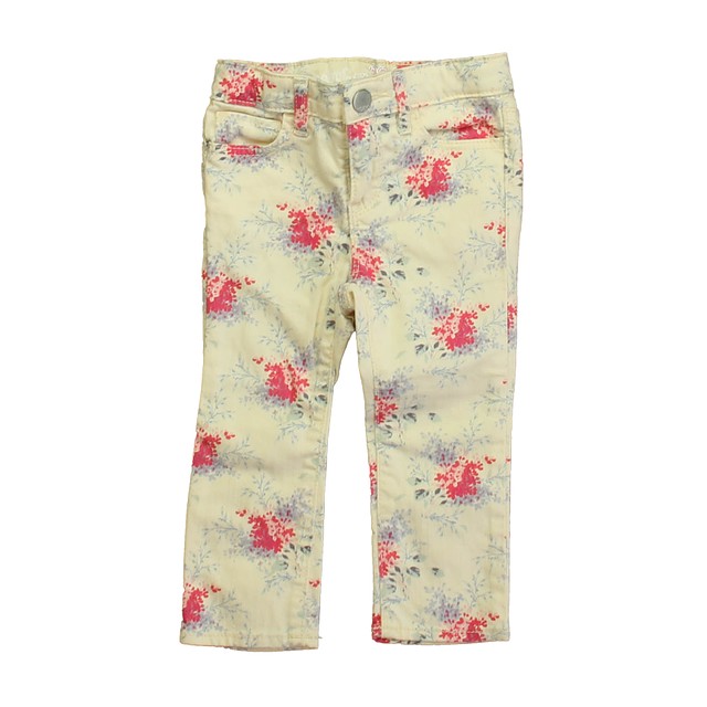 Gap Yellow Floral Jeggings 18-24 Months 