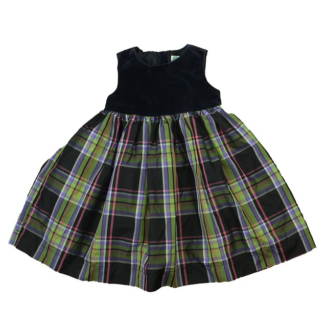 Gap Navy | Green | Pink Plaid Special Occasion Dress 2T 