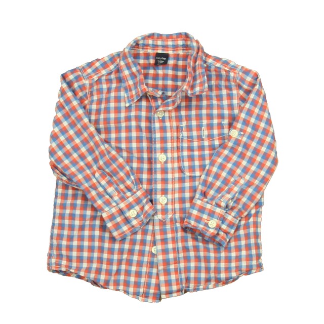 Gap Red | White | Blue Button Down Long Sleeve 2T 