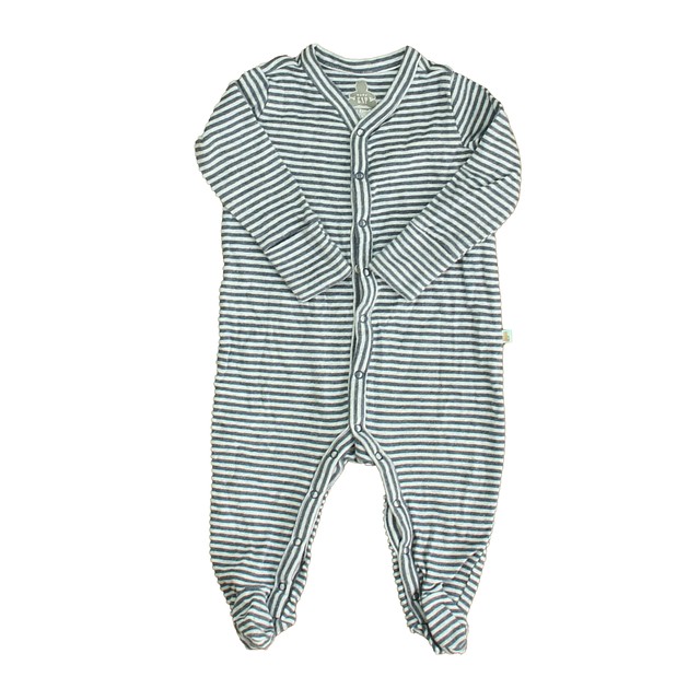 Gap Blue Stripe 1-piece footed Pajamas 3-6 Months 