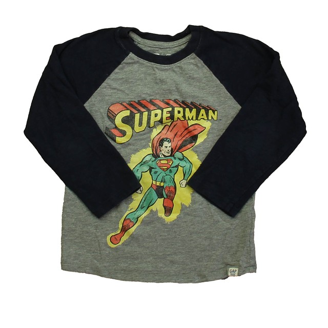 Gap Navy | Gray Superman Long Sleeve T-Shirt 5T 