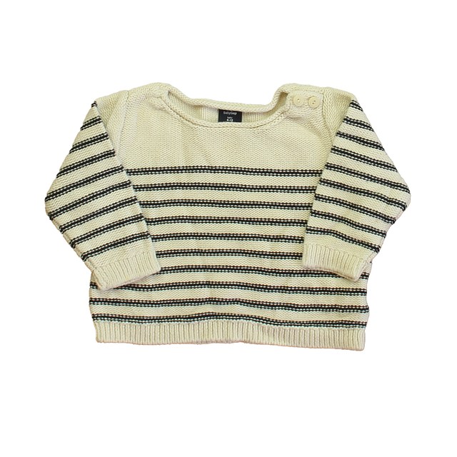 Gap Ivory | Navy Stripe Sweater 6-12 Months 