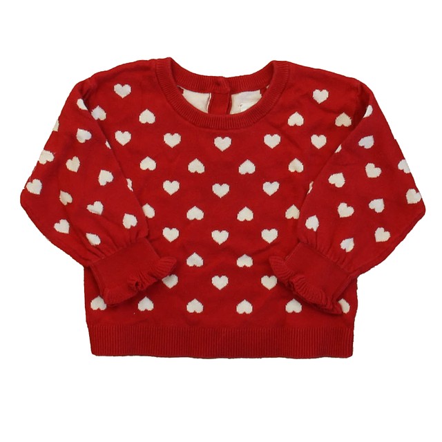 Gap Red | White Hearts Sweater 9-12 Months 