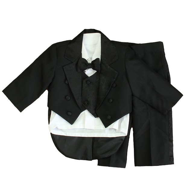 Generis 4-pieces Black | White Special Occasion Outfit 12 Months 