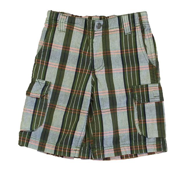 Greendog Green | Orange Plaid Shorts 4T 