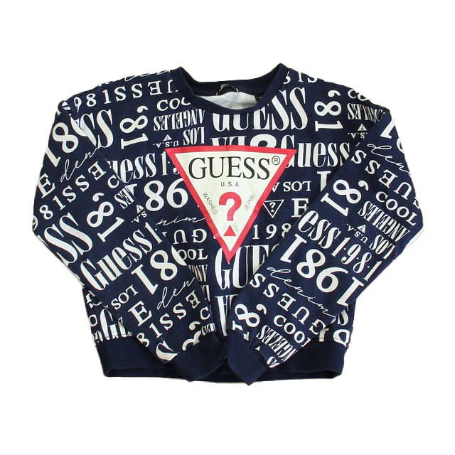Guess Navy | White Long Sleeve Shirt 10 Years 