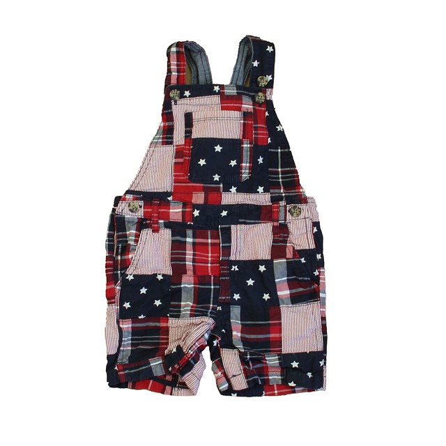 Gymboree Blue | Red | White Stars Overall Shorts 18-24 Months 