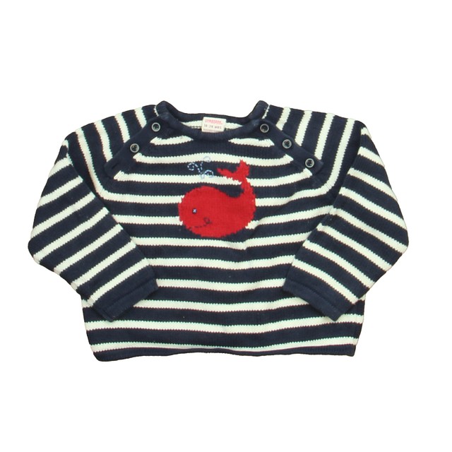Gymboree Navy | White | Red Whale Sweater 18-24 Months 