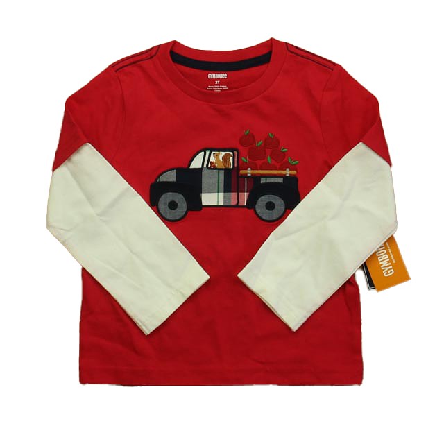 Gymboree Red Apple Truck Long Sleeve T-Shirt 2T 
