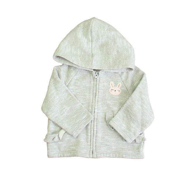 Gymboree Gray | White Bunny Hoodie 3-6 Months 