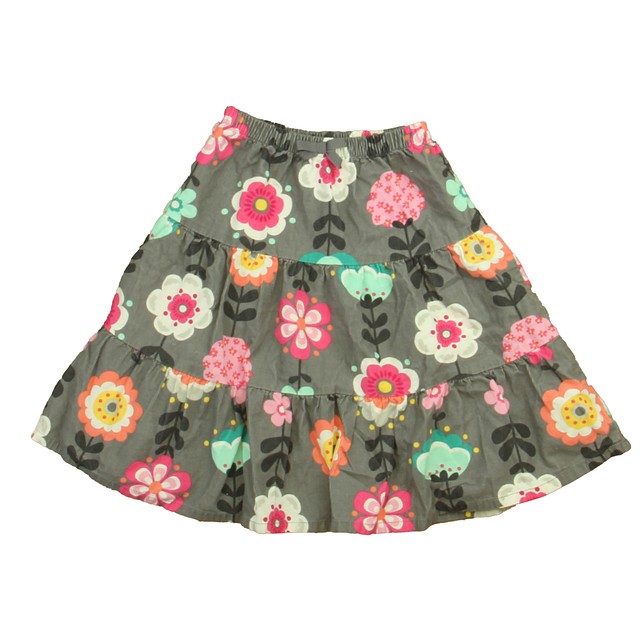 Gymboree Gray Floral Skirt 3T 