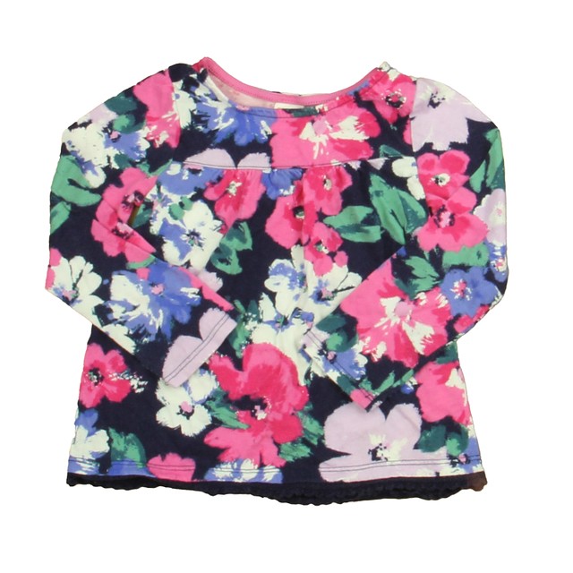 Gymboree Navy | Pink Floral Long Sleeve T-Shirt 3T 