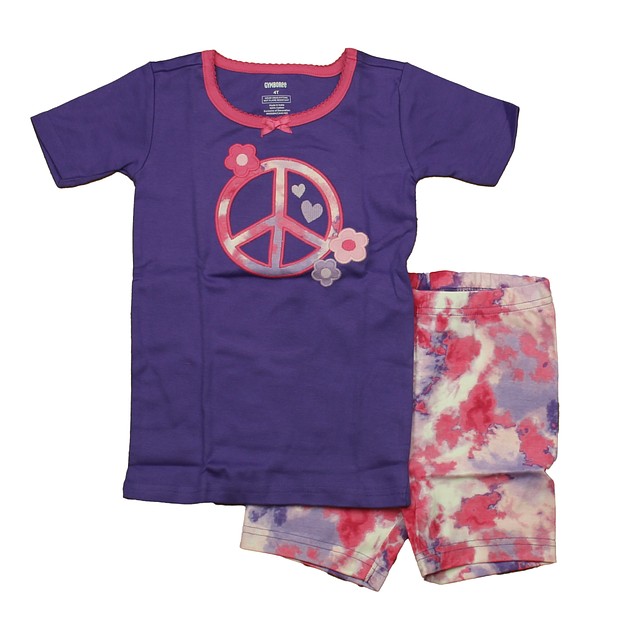 Gymboree 2-pieces Purple | Pink Peace Sign 2-piece Pajamas 4T 