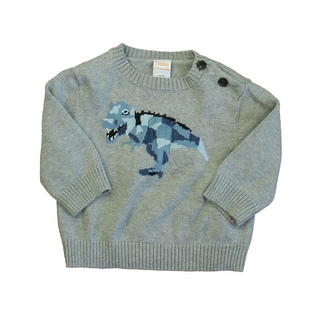 Gymboree Gray Dinosaur Sweater 6-12 Months 