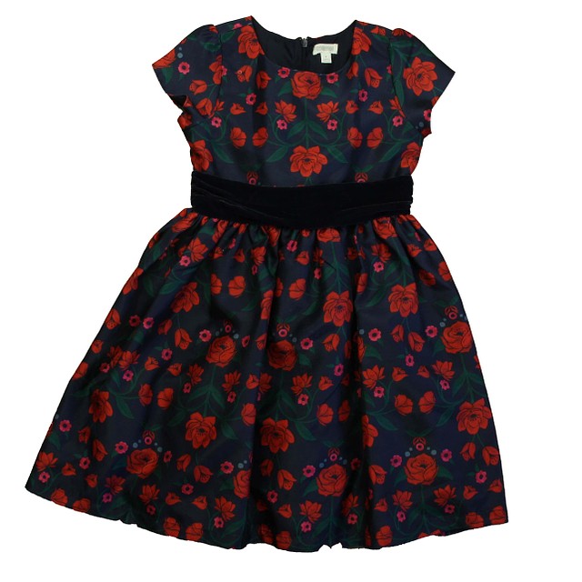 Gymboree Navy | Red Floral Dress 6 Years 