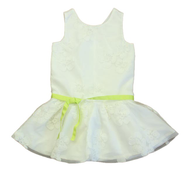 Gymboree White | Green Dress 6 Years 