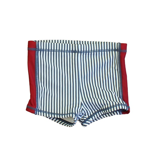 Hanna Anderson White | Blue | Stripes | Red Trunks 2T 