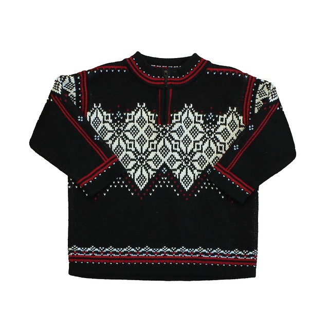 Hanna Anderson Black | Red | White Sweater 3T 