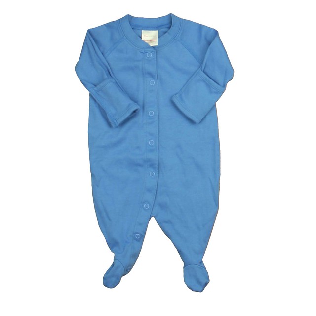 Hanna Andersson Blue 1-piece footed Pajamas 0-3 Months 