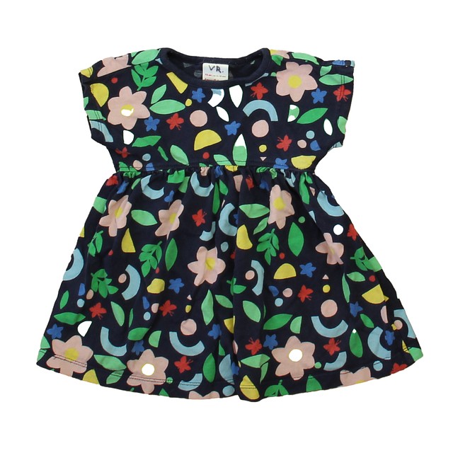 Hanna Andersson Navy Floral Dress 12-18 Months 