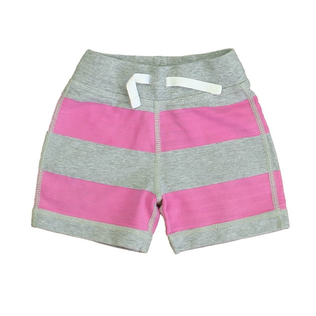 Hanna Andersson Gray | Pink Stripe Shorts 18-24 Months 