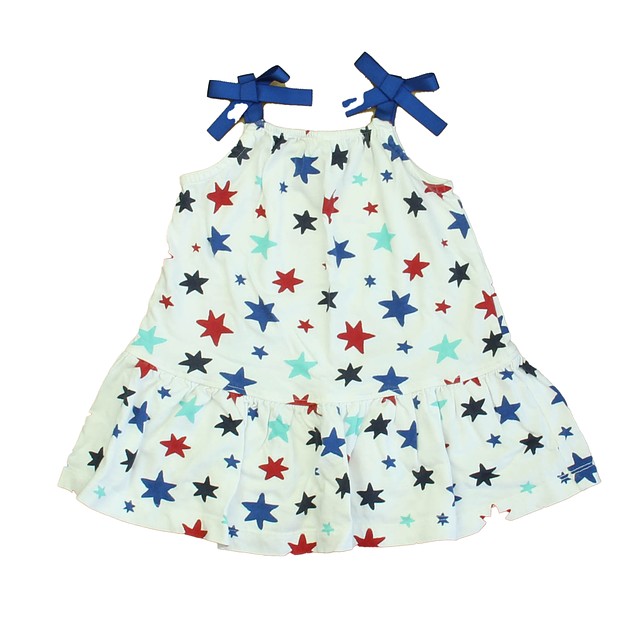 Hanna Andersson White | Blue | Red Stars Dress 18-24 Months 