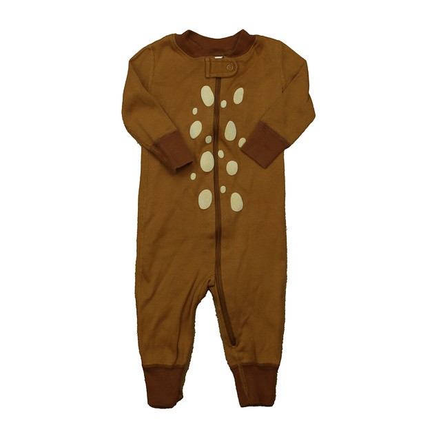 Hanna Andersson Brown 1-piece Non-footed Pajamas 3-6 Months 