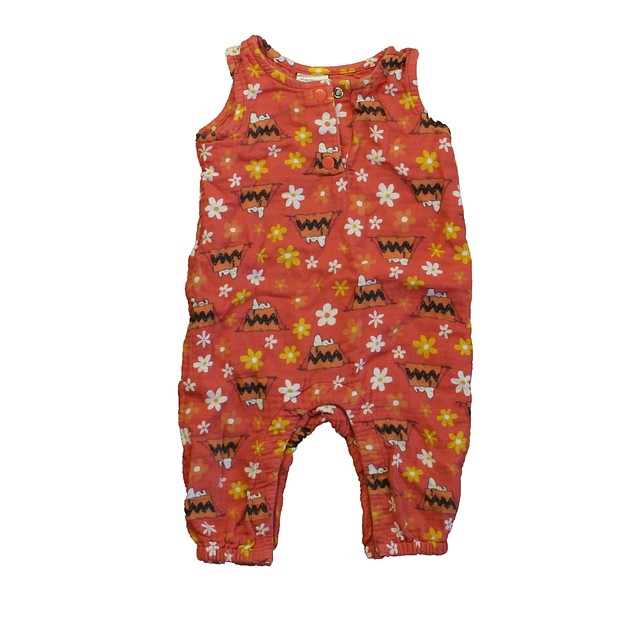 Hanna Andersson Rust Snoopy Romper 3-6 Months 