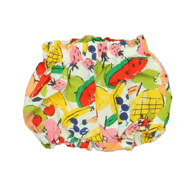 Hanna Andersson White Fruit Shorts 3-6 Months 
