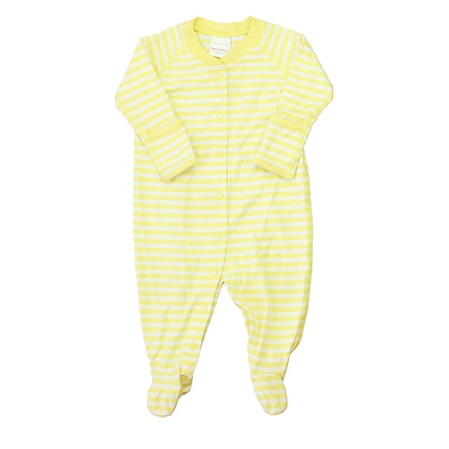 Hanna Andersson Yellow | White 1-piece footed Pajamas 3-6 Months 