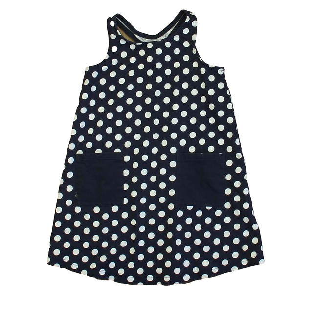 Hanna Andersson Navy | White Polka Dots Dress 4T 