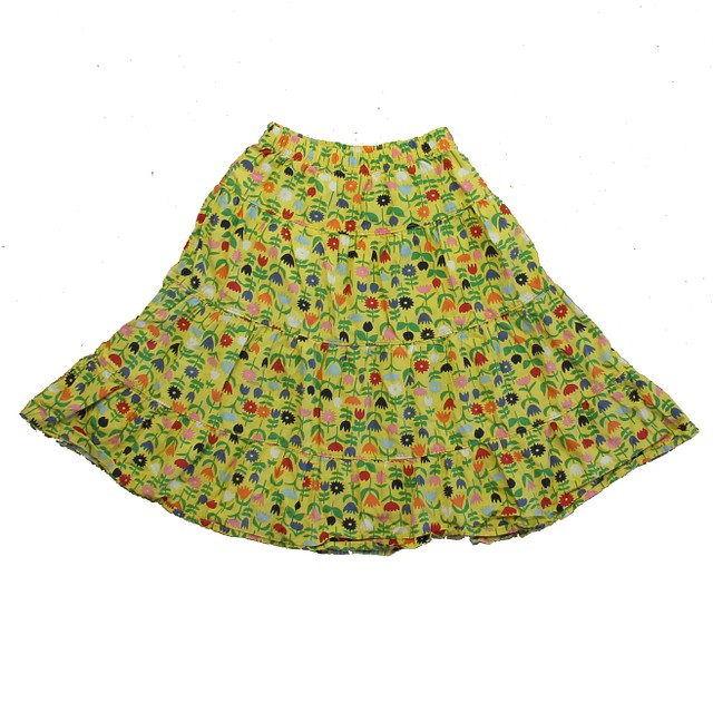 Hanna Andersson Yellow Floral Skirt 5T 