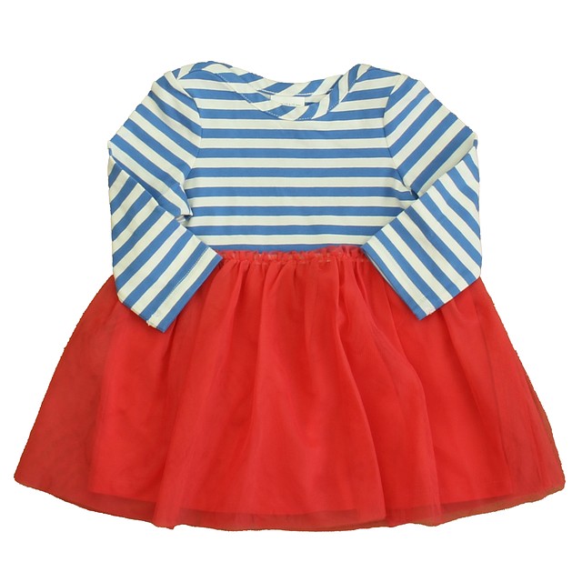 Hanna Andersson Blue | White | Red Dress 6-12 Months 