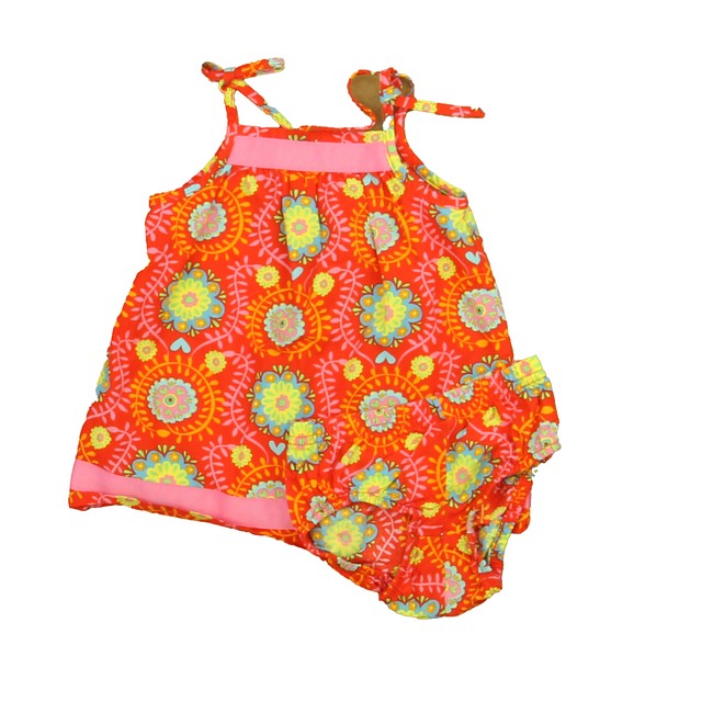 Hanna Andersson 2-pieces Red | Blue | Pink Floral Dress 6-12 Months 