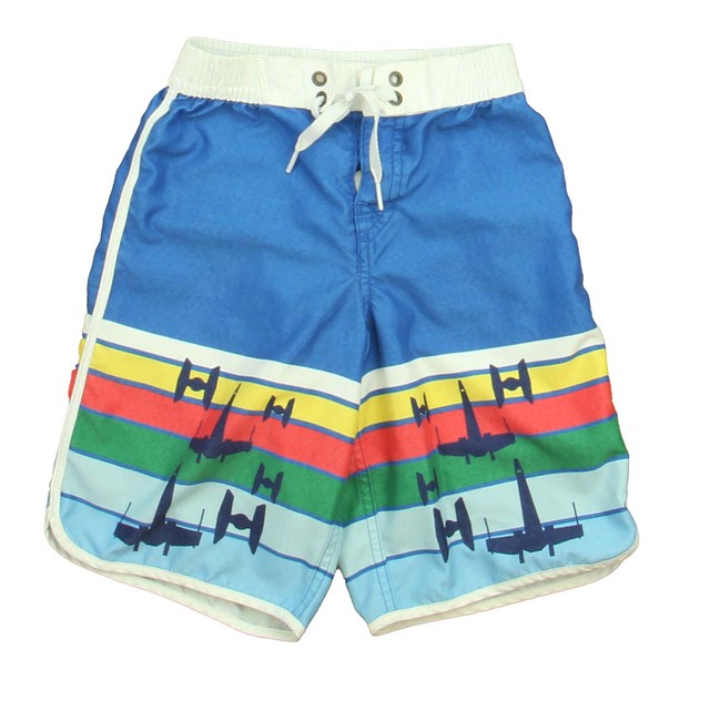 Hanna Andersson Blue Stripe | Airplanes Trunks 6-7 Years 