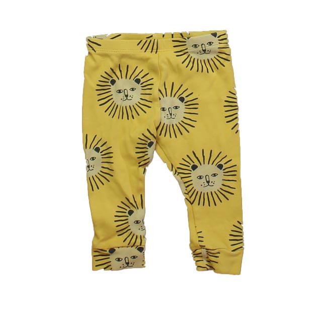Hanna Andersson Yellow Lions Leggings 6-9 Months 