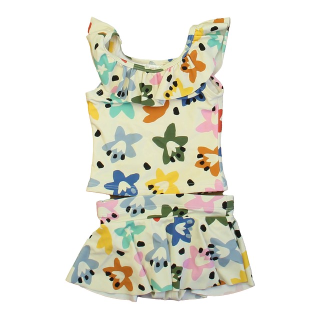 Hanna Anderssson 2-pieces Ivory Floral 2-piece Swimsuit 18-24 Months 