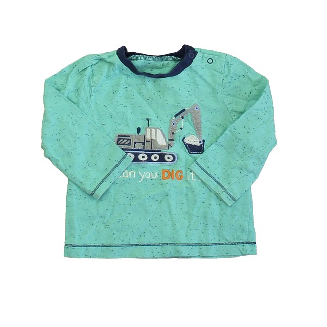 Hatley Turquoise Tractor Long Sleeve T-Shirt 12-18 Months 