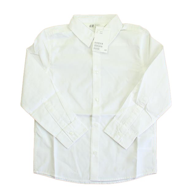 H&M White Button Down Long Sleeve 6-7 Years 