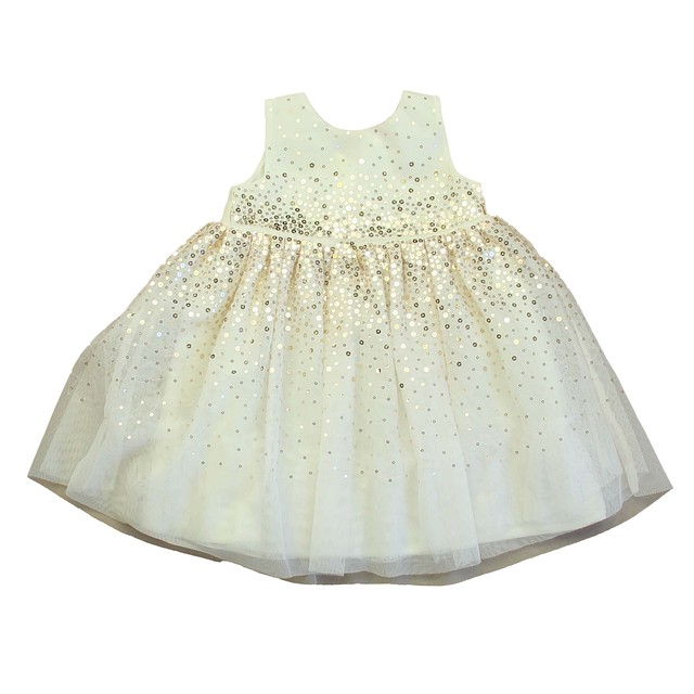 H&M Ivory | Gold Special Occasion Dress 9-12 Months 