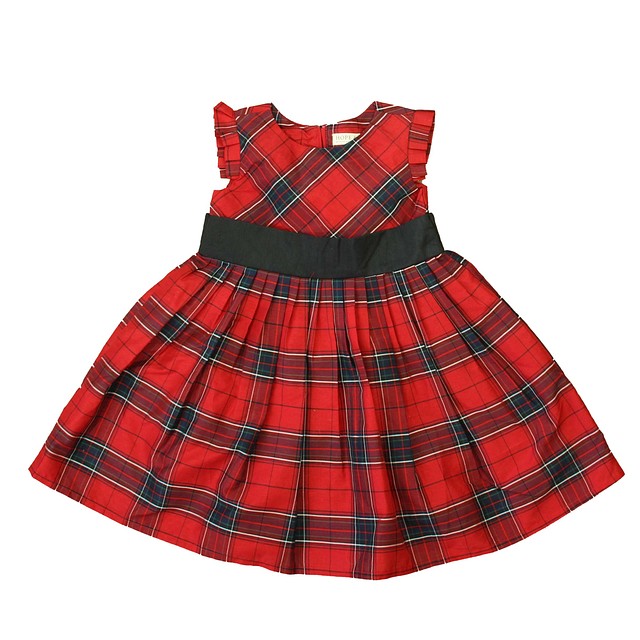 Hope & Henry Red | Black Plaid Special Occasion Dress 2T 