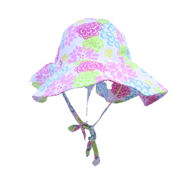iPlay White | Pink | Floral Sun Hat 0-6 Months 