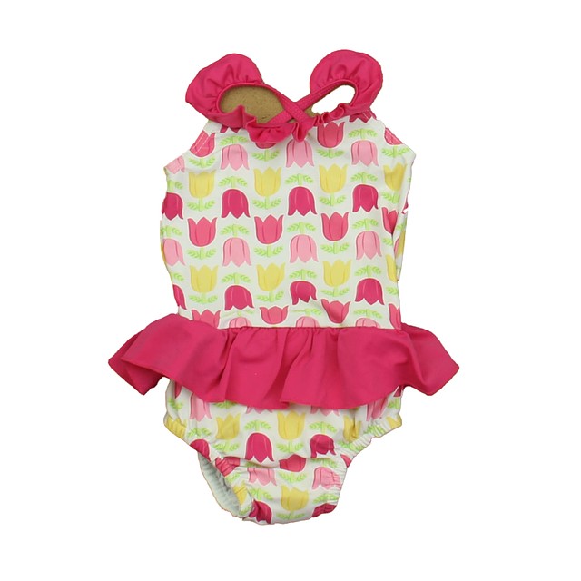 iPlay Pink | Yellow Tulips 1-piece Swimsuit 18 Months 