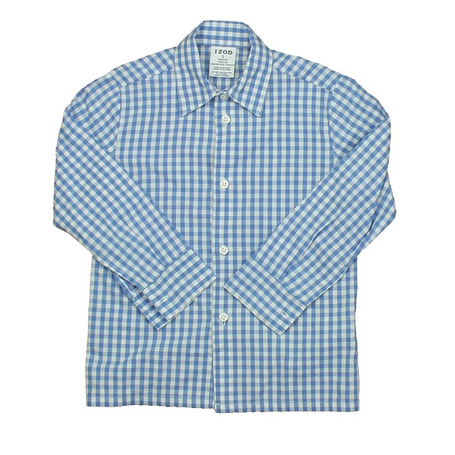 Izod Blue | White Button Down Long Sleeve 5T 