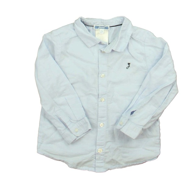 Jacadi Blue Button Down Long Sleeve 24 Months 