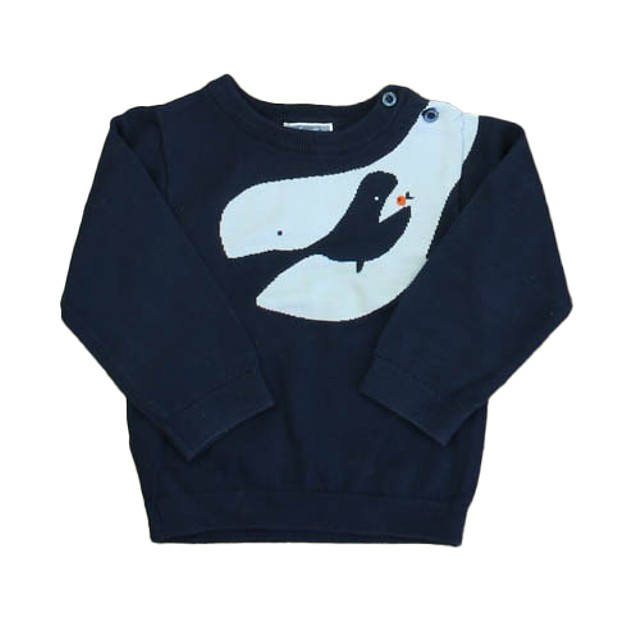 Jacadi Navy Whales Sweater 3T 