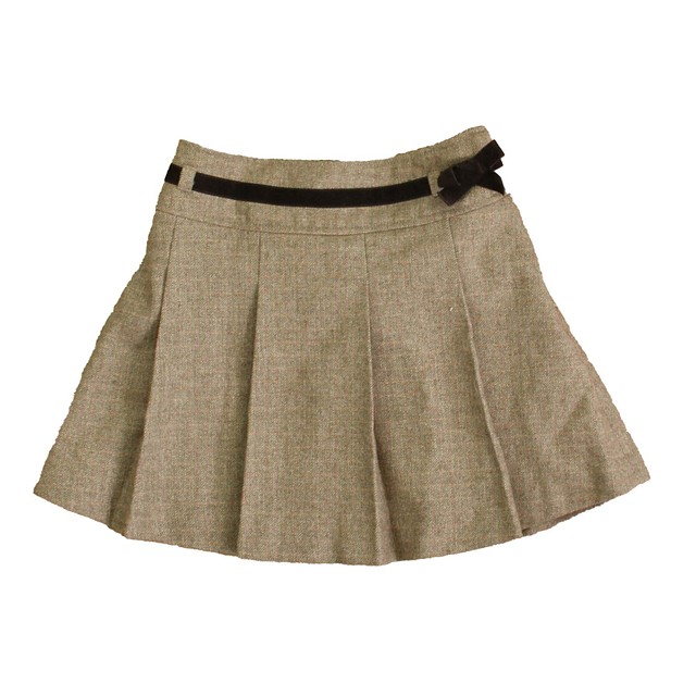 Jacadi Brown Tweed Skirt 8 Years 